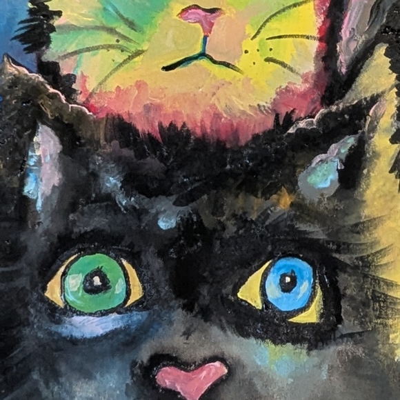 Acrylic painting EYES Original signed painting one of a kind. - Picture 5 of 11